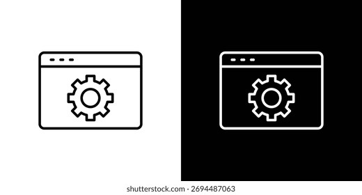 Símbolo de icono de software, ilustración de logotipo. Gráficos de Vector