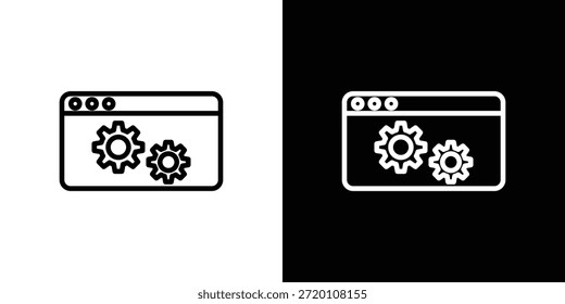 Estilo de contorno de símbolo de icono de software. Icono editable en EPS10