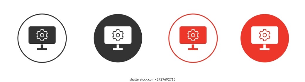 Símbolo de icono de software. Diseño simple y plano para Web o App móvil. Logotipo de Ilustración vectorial mínima.