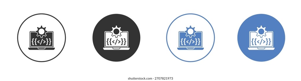 Ilustración de Arte vectorial de icono de software. para concepto móvil y Diseños web