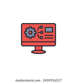Software icon. vector.Editable stroke.linear style sign for use web design,logo.Symbol illustration.