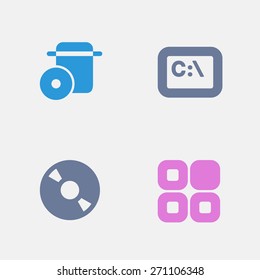 Software Icons. Ants Series. Simple glyph style icons designed on a 32x32 pixel grid.