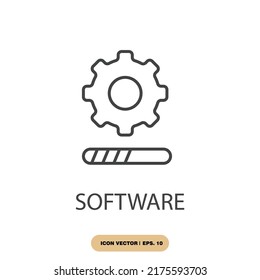 software icons  symbol vector elements for infographic web