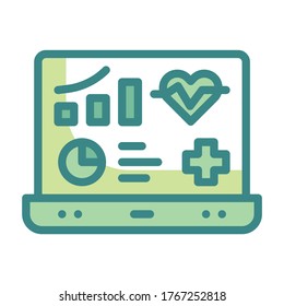 Software and Innovation Twotone icon. Medical Technology Concept.