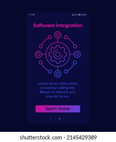 software integration mobile banner design