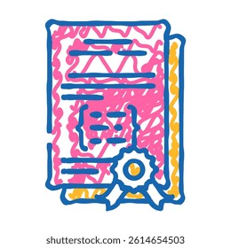 software licensing doodle icon sketch vector. software licensing sign. isolated symbol illustration