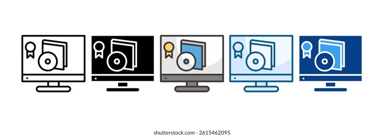 Software Licensing Icon Set Multiple Style Collection