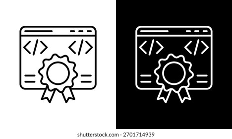 Design de Conjunto de Ícones Brancos de Licenciamento de Software