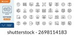 software line editable icon set. Vector illustration	
