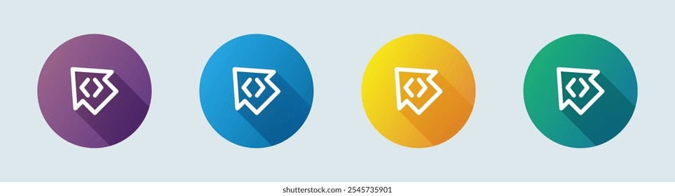 Software line icon in flat design style. Technology signs vector illustration.