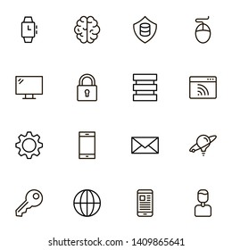 Software line icon set. Collection of high quality black outline logo for web site design and mobile apps. Software vector illustration on a white background