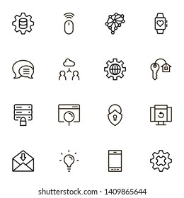 Software line icon set. Collection of high quality black outline logo for web site design and mobile apps. Software vector illustration on a white background