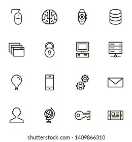 Software line icon set. Collection of high quality black outline logo for web site design and mobile apps. Software vector illustration on a white background
