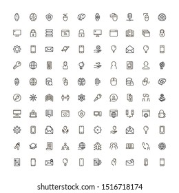 Software line icon set. Collection of high quality black outline logo for web site design and mobile apps. Software vector illustration on a white background