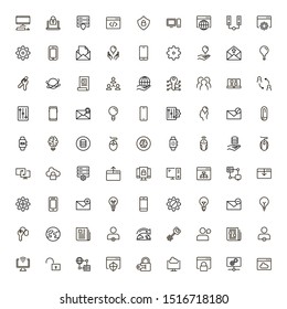 Software line icon set. Collection of high quality black outline logo for web site design and mobile apps. Software vector illustration on a white background