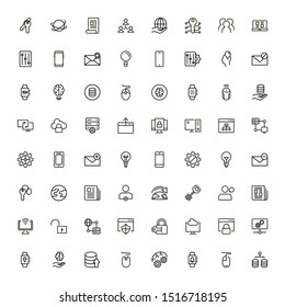 Software line icon set. Collection of high quality black outline logo for web site design and mobile apps. Software vector illustration on a white background