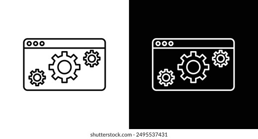 Software line icon vector illustration set.