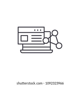 Software linear icon concept. Software line vector sign, symbol, illustration.