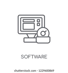 Software linear icon. Modern outline Software logo concept on white background from Programming collection. Suitable for use on web apps, mobile apps and print media.