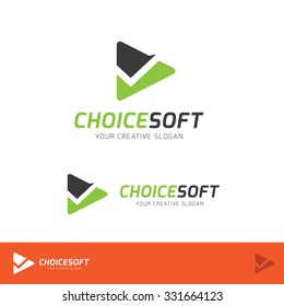 software logo,play logo,media logo,application logo,vector logo template
