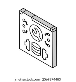 software maintenance isometric icon vector. software maintenance sign. isolated symbol illustration