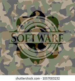 Software on camouflage texture