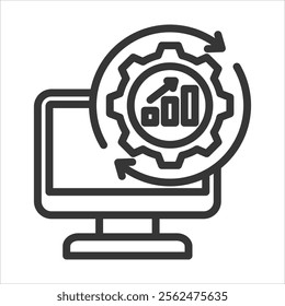 Software Outline Icon Vector Illustration