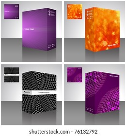 Software Package Box. Product Vector Design.