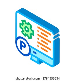 software process icon vector. isometric software process sign. color isolated symbol illustration