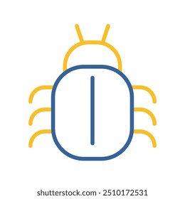 Ícone de vetor de bugs de software ou programa. Sinal de segurança. Símbolo de gráfico para o design, o logotipo, o aplicativo, a interface do usuário do seu site