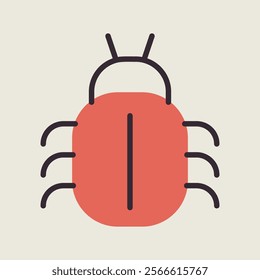 Software or program bug vector icon. Security sign. Graph symbol for your web site design, logo, app, UI