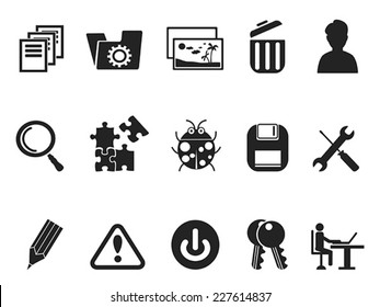 Software and IT program Developers icon set