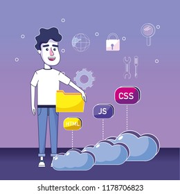 Software programmer cartoon