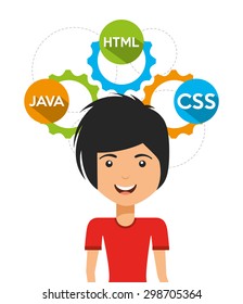 software programmer design, vector illustration eps10 graphic 