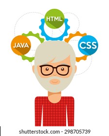 software programmer design, vector illustration eps10 graphic 