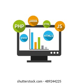 software programming concept icon vector illustration design
