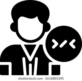 Software Programming Glyph Vector Icon Design