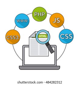 software programming language icons vector illustration design