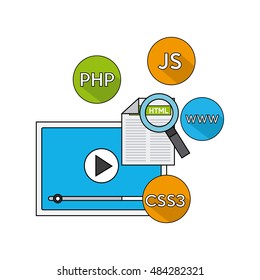 software programming language icons vector illustration design