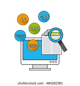 software programming language icons vector illustration design