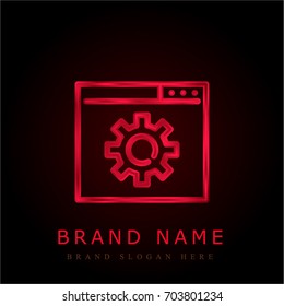 Software red chromium metallic logo