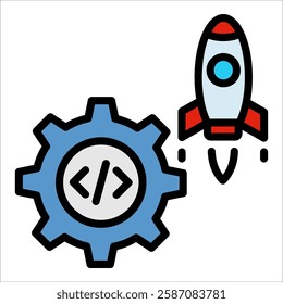 Software Release Icon Element For Design