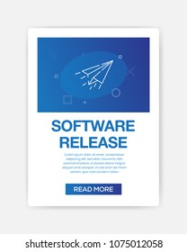 SOFTWARE RELEASE ICON INFOGRAPHIC