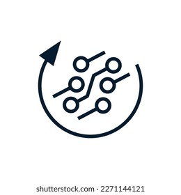 Software replacement concept. Vector icon isolated on white background.