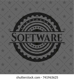 Software retro style black emblem