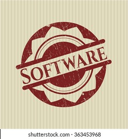 Software rubber seal with grunge texture