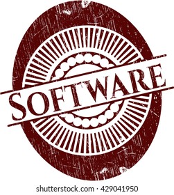 Software with rubber seal texture