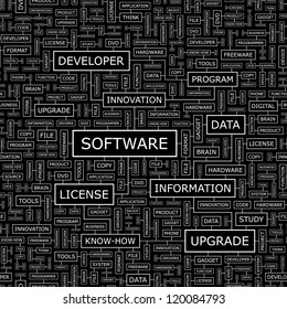 SOFTWARE. Seamless vector pattern.