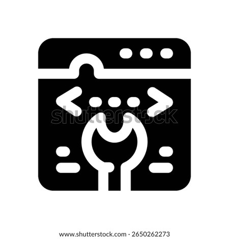 software service glyph icon. Strong and solid vector icon for websites, mobile interfaces, presentations, and visual branding. High quality and easy to edit.
