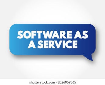 Software als Service-Text-Nachrichtenblase, Concept-Hintergrund